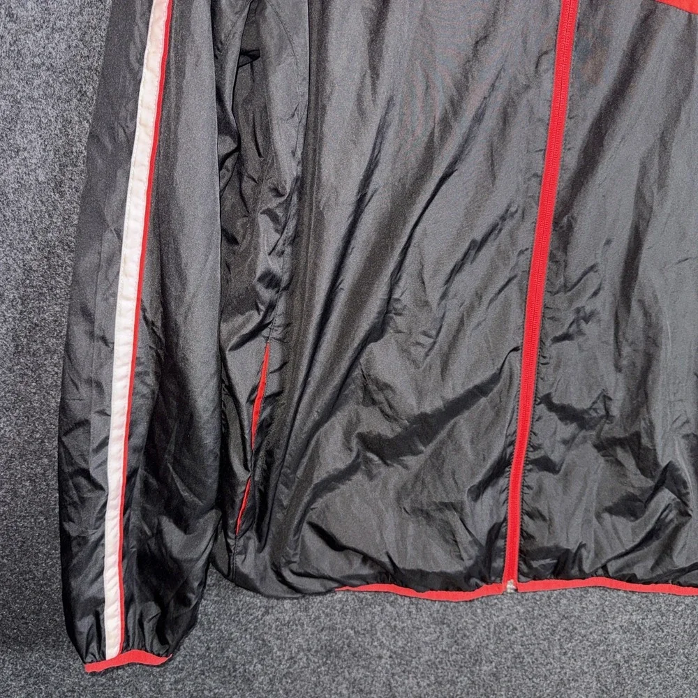 Manchester United FC Windbreaker Jacket Size XL Red Black Style Soccer Vintage